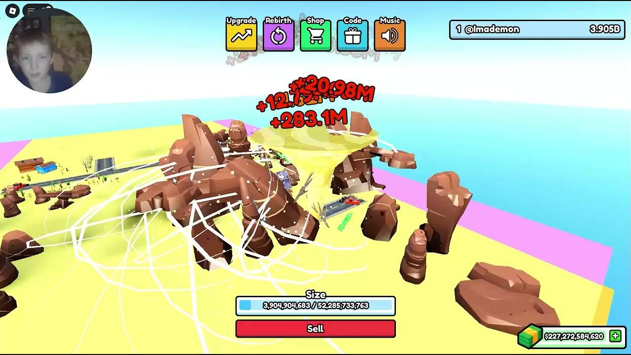 Playing tornado simulator on roblox