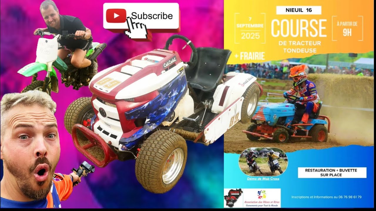 Course tracteur tondeuse -Qui sera le champion de nieuil 2025 