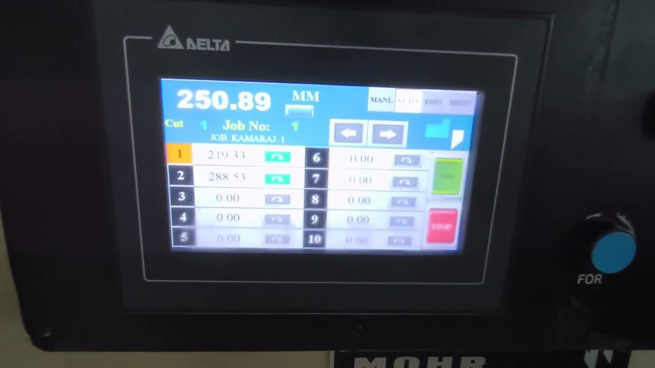 Cutting machine with 2 speed motor