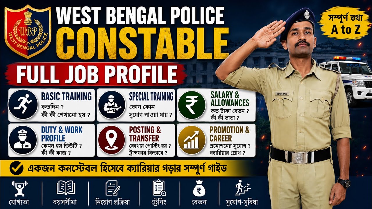 👉CONSTABLE JOB PROFILE (Training, Posting, Promotion, Deputation, Salary, Leave, Benefits etc.)