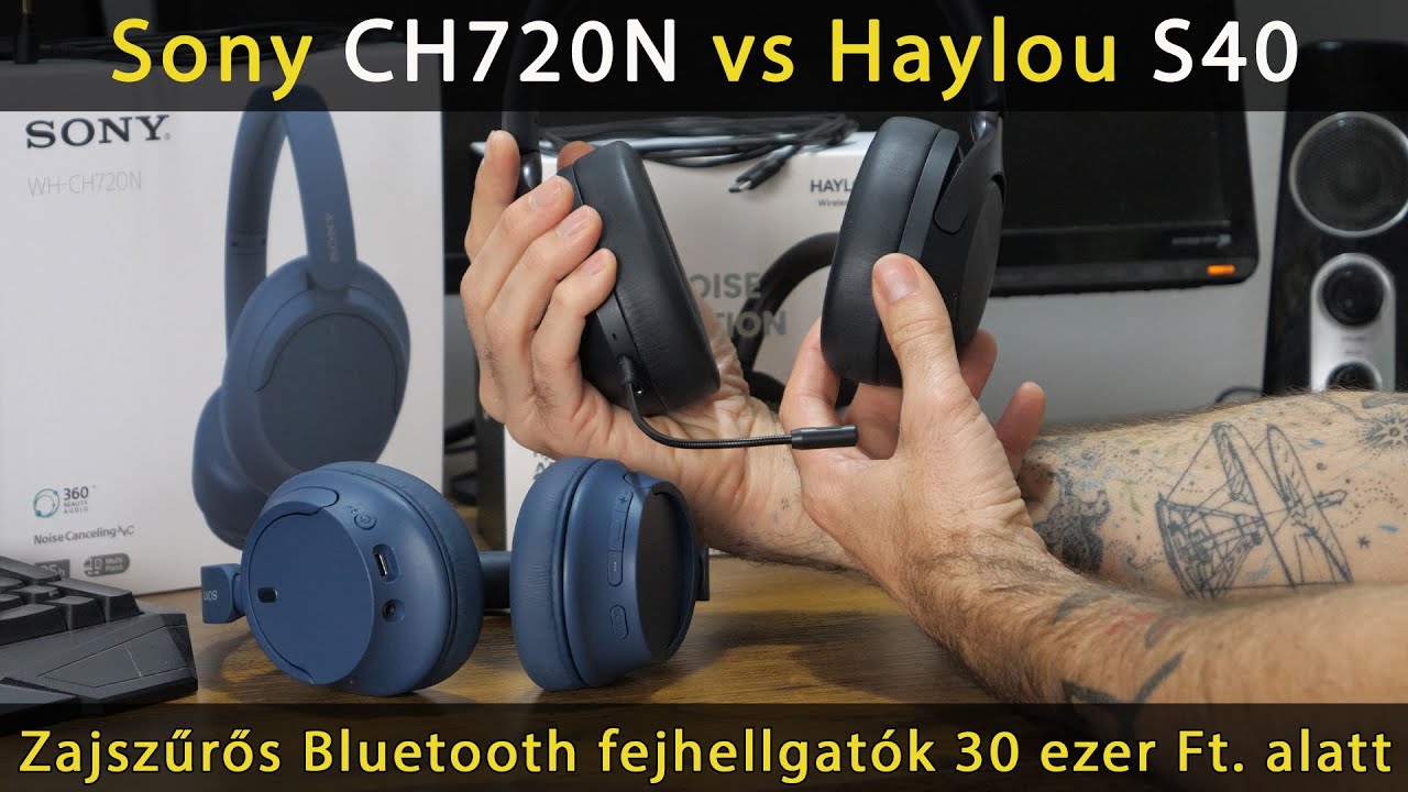 Olcsóbb és jobb is! - Sony CH720N vs Haylou S40 zajszűrős Bluetooth fejhallgatók