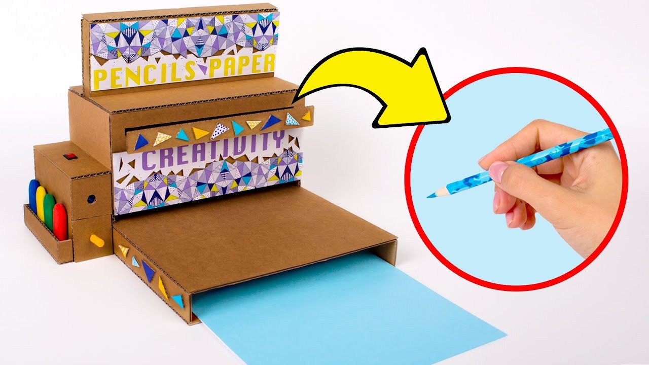 Comment Fabriquer un Support À Dessin En Carton✏️