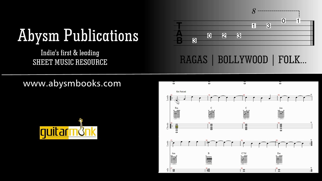 Sheet Music - Koi Fariyad Jagjit Singh | Staff Notations, Tablature, Chords