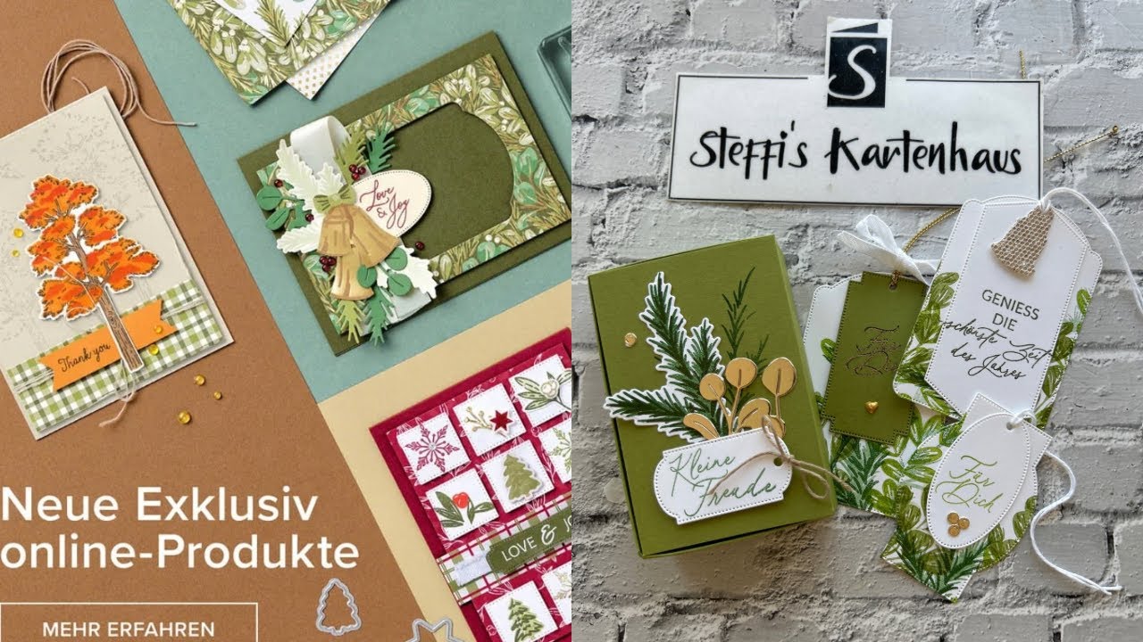Online Exclusive Juli 2024 Stampin up Golden Greenery Geschen Anhänger mit Geschenkschachtel Box