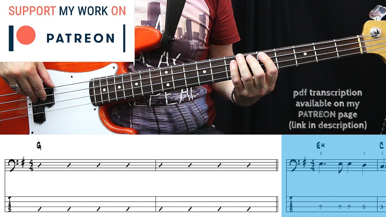 Scott McKenzie - San Francisco (Bass cover with tabs)
