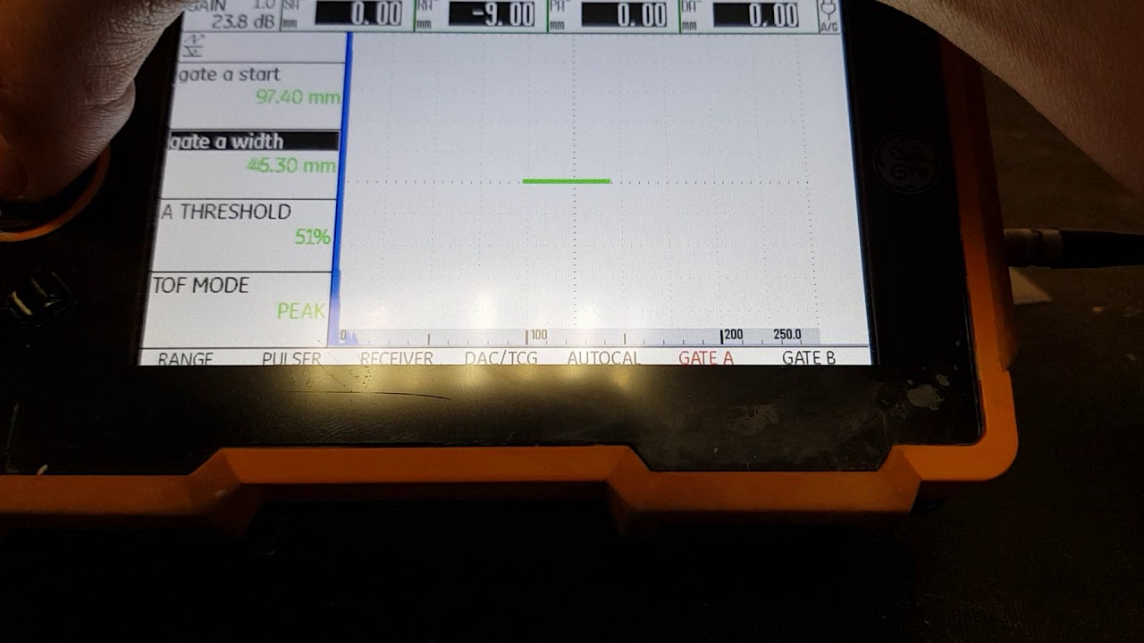 Ut set Angle probe setup.