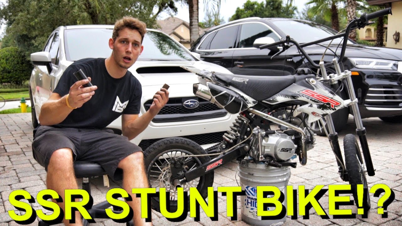 TURNING SSR PIT BIKE INTO STUNT BIKE!!