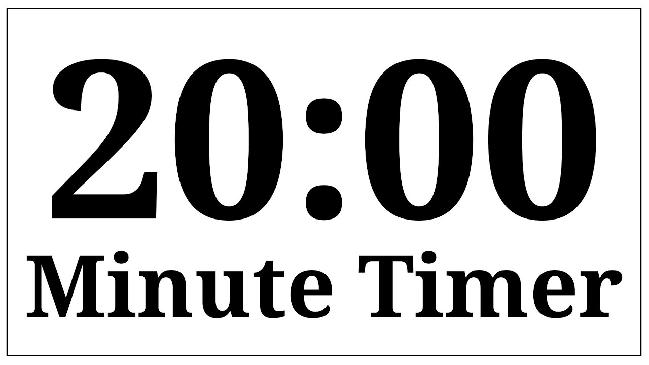 ⏱️ 20-Minute Countdown Timer | Simple Visual Focus Timer
