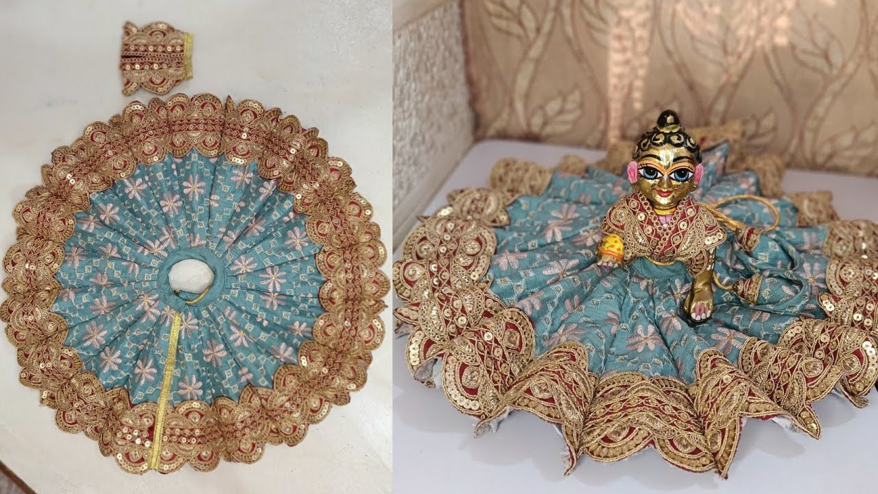Laddu Gopal ki Diwali special dress cutting and stitching /6no.Kanha ji festival special new dress