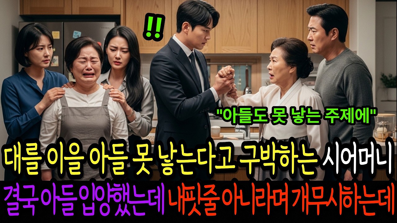 아들 못 낳는 며느리 구박하는 시어머니 입양한 아들은 핏줄도 아니라는데.. | 오디오북 | 사연라디오 | 인생사연 |