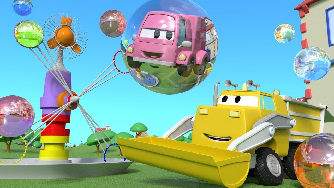 Het bouwteam Nederlands 👷  Zetten een Bubbelmaakmachine in elkaar. 🏠 Bouwplaats autos cartoon