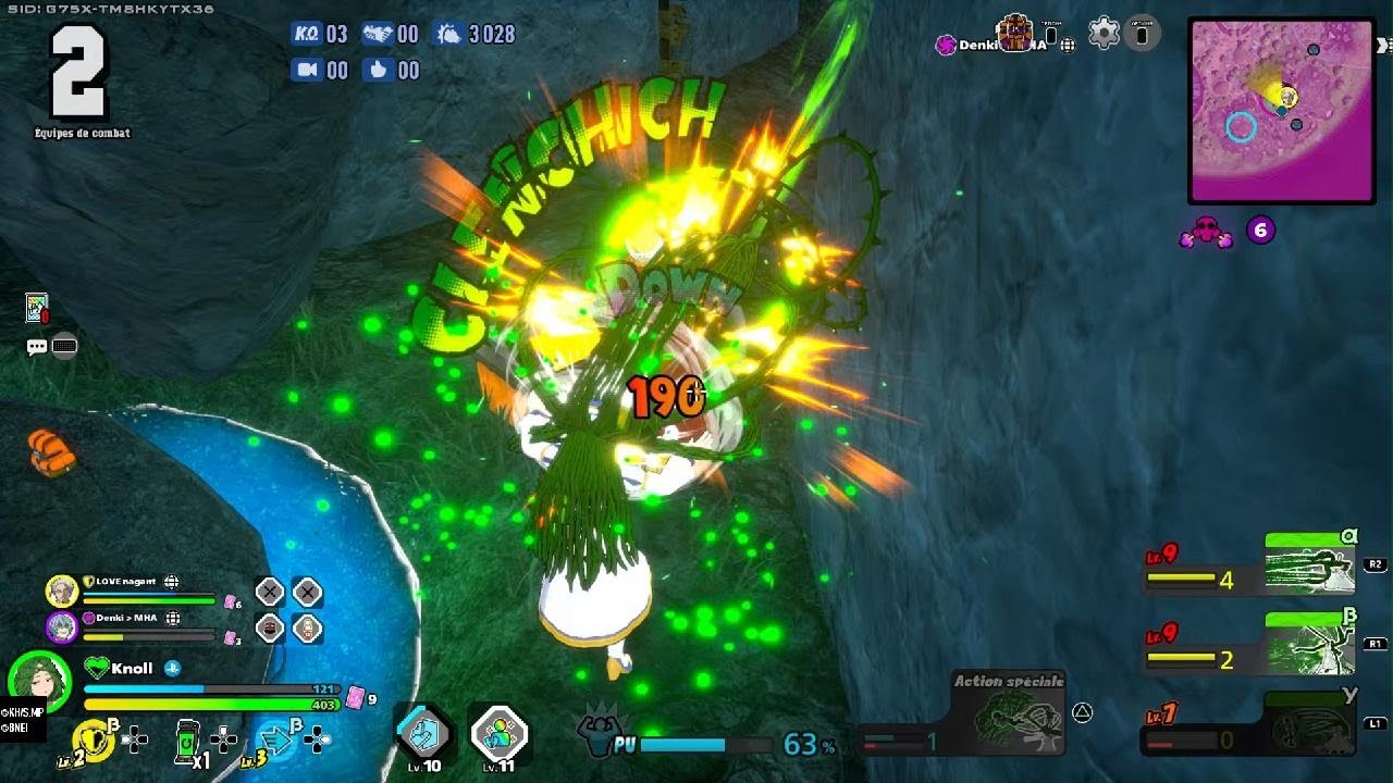 Ibara fait du parkour sur la map du démon