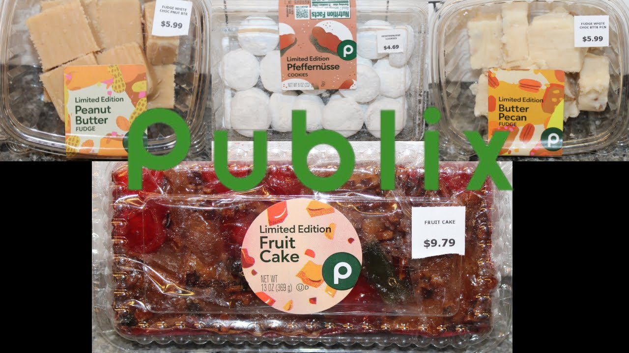 Publix: Peanut Butter Fudge, Butter Pecan Fudge, Pfeffernusse Cookies & Fruit Cake Review