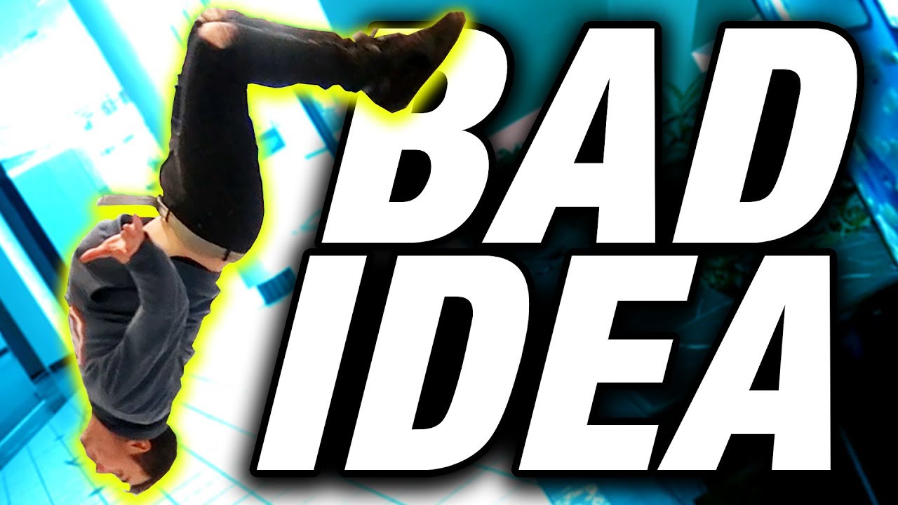 HE DID A BACKFLIP IN THE MALL!! **BAD IDEA**