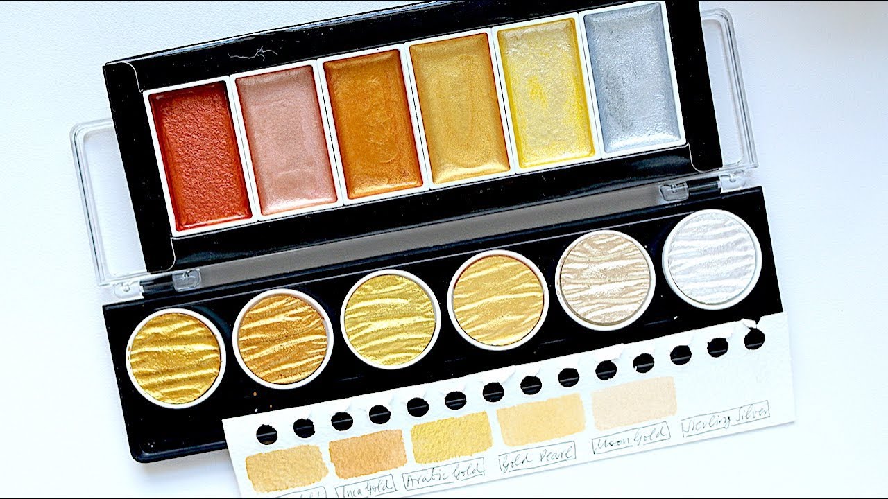 Komorebi Classic Metallics Watercolour Set vs Finetec | Review + Swatches