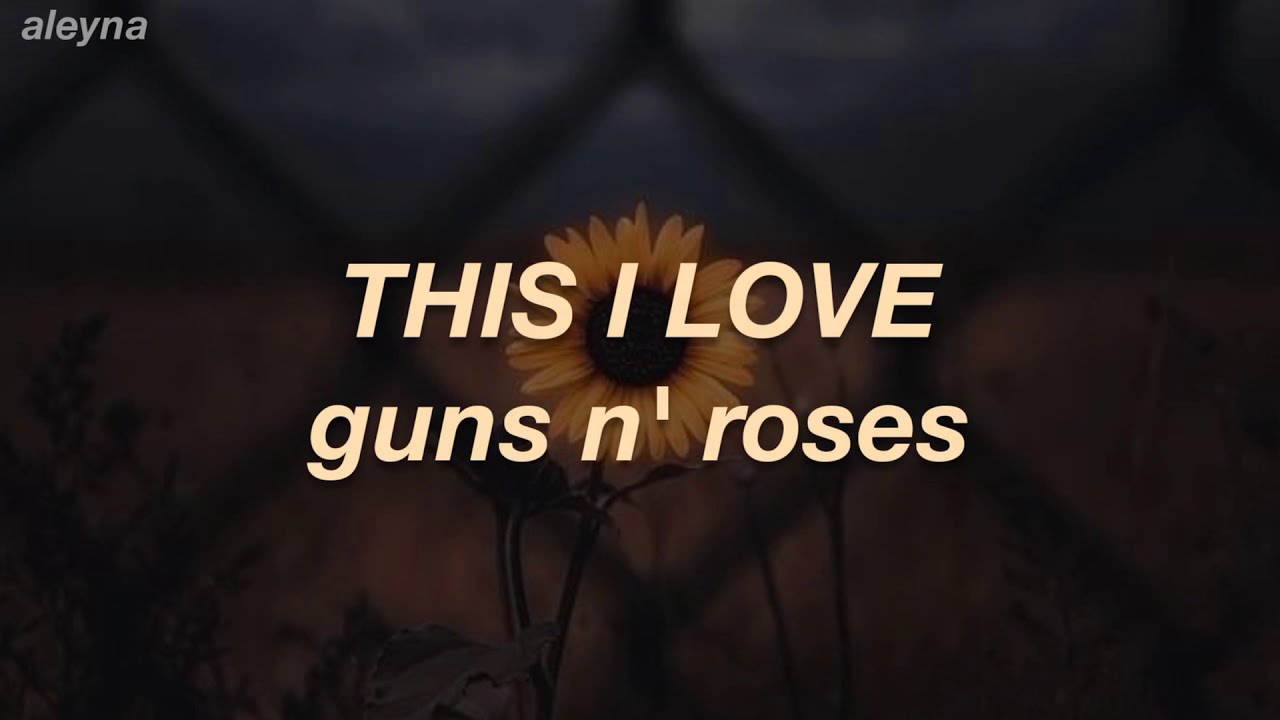guns n' roses - this i love (lyrics)