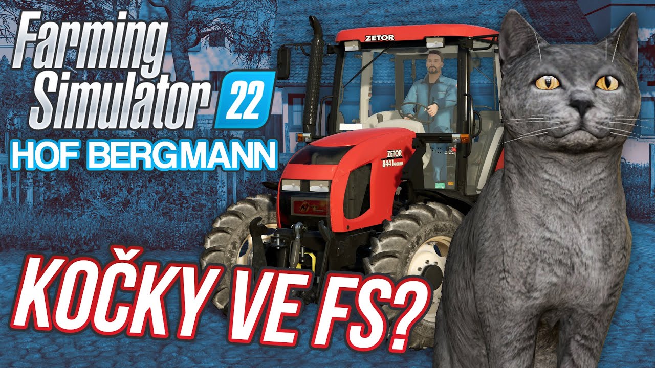 KOČKY A KOŤATA ve Farming Simulatoru? | Farming Simulator 22 Hof Bergmann #08
