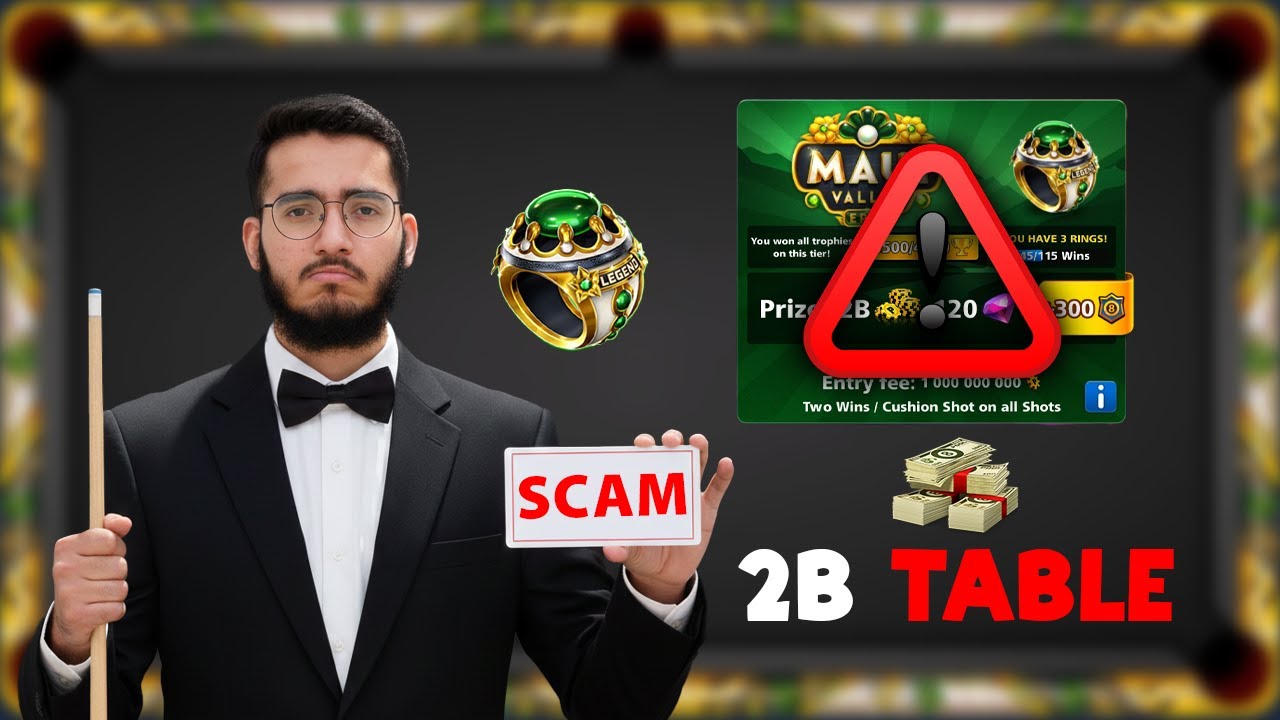 2B TABLE SCAM 😡 IN 8 BALL POOL 😱‼️