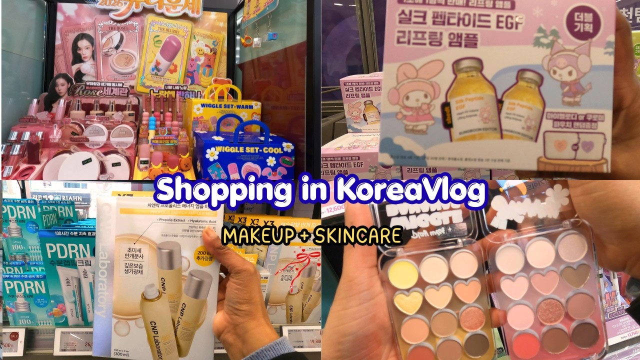 Shopping in Korea Vlog 🇰🇷 | Olive Young New Year Collection — Skincare & Makeup