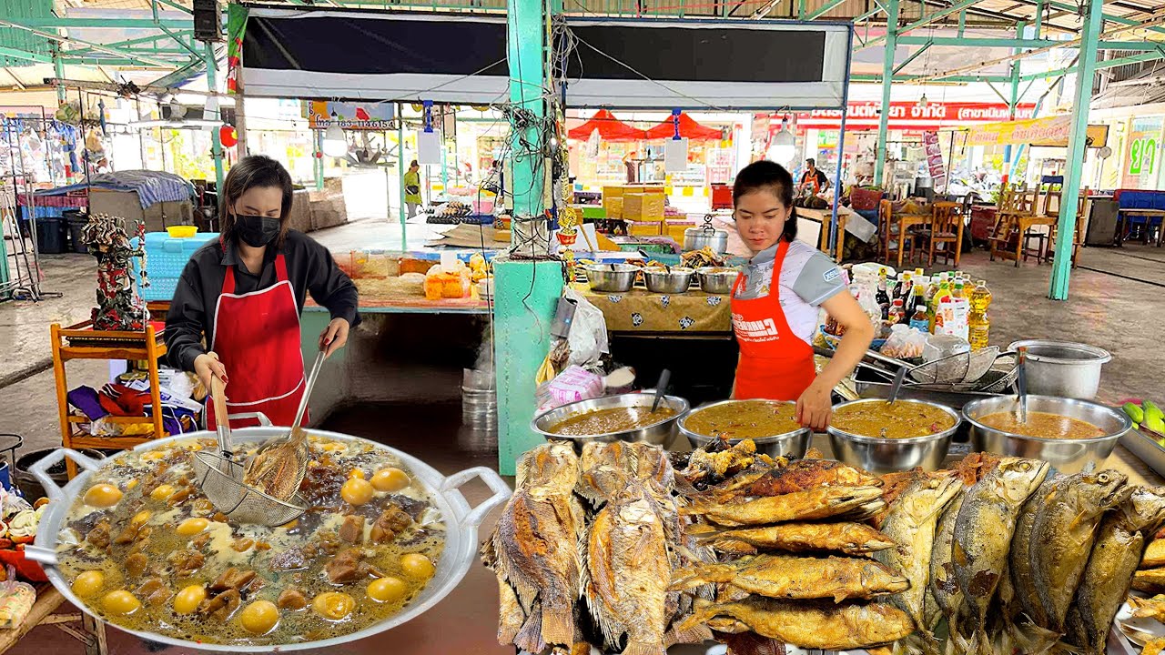 Non-Stop Cooking! Asian Chef Frying Variety Of Fish & Popular Asian Dishes | Thai Street Food