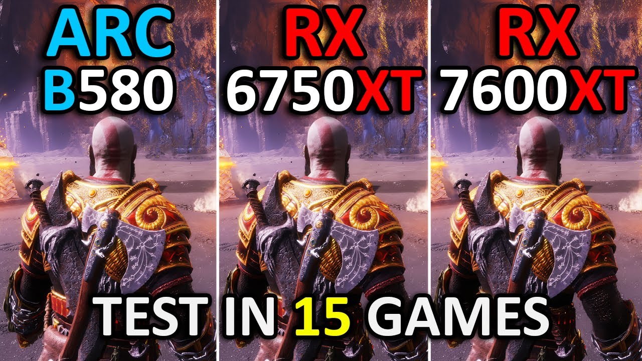 ARC B580 vs RX 6750 XT vs RX 7600 XT | Test in 15 Games | Performance battle! | 2025