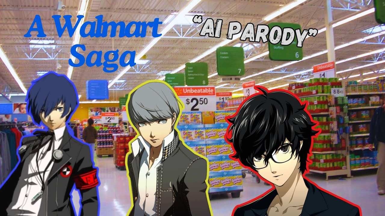 Persona 3, 4, and 5 Protagonists Hit Walmart: A Shopping Saga (AI Voices)