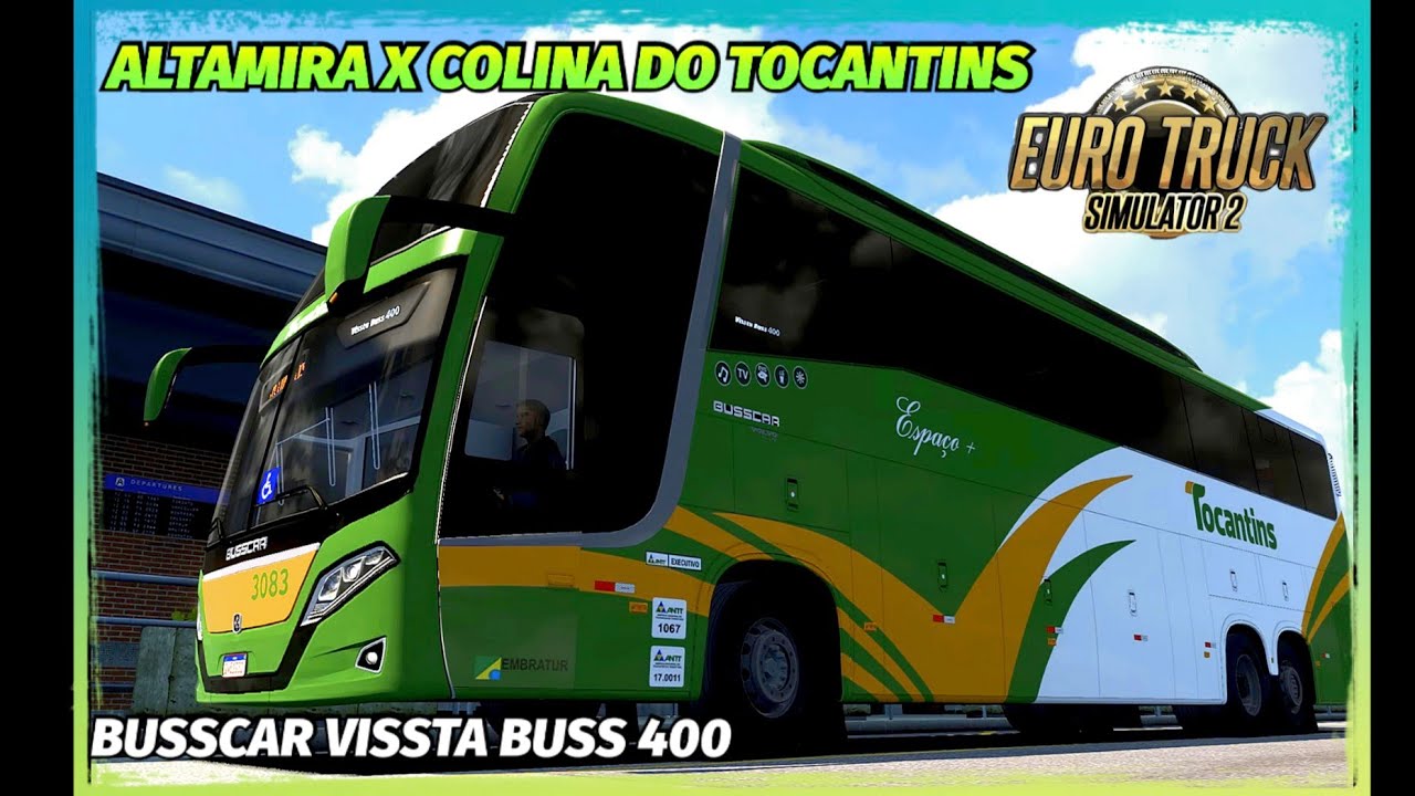 Bus viagem Tocantins no Busscar Vista Buss 400 Volvo euro truck simulator 2