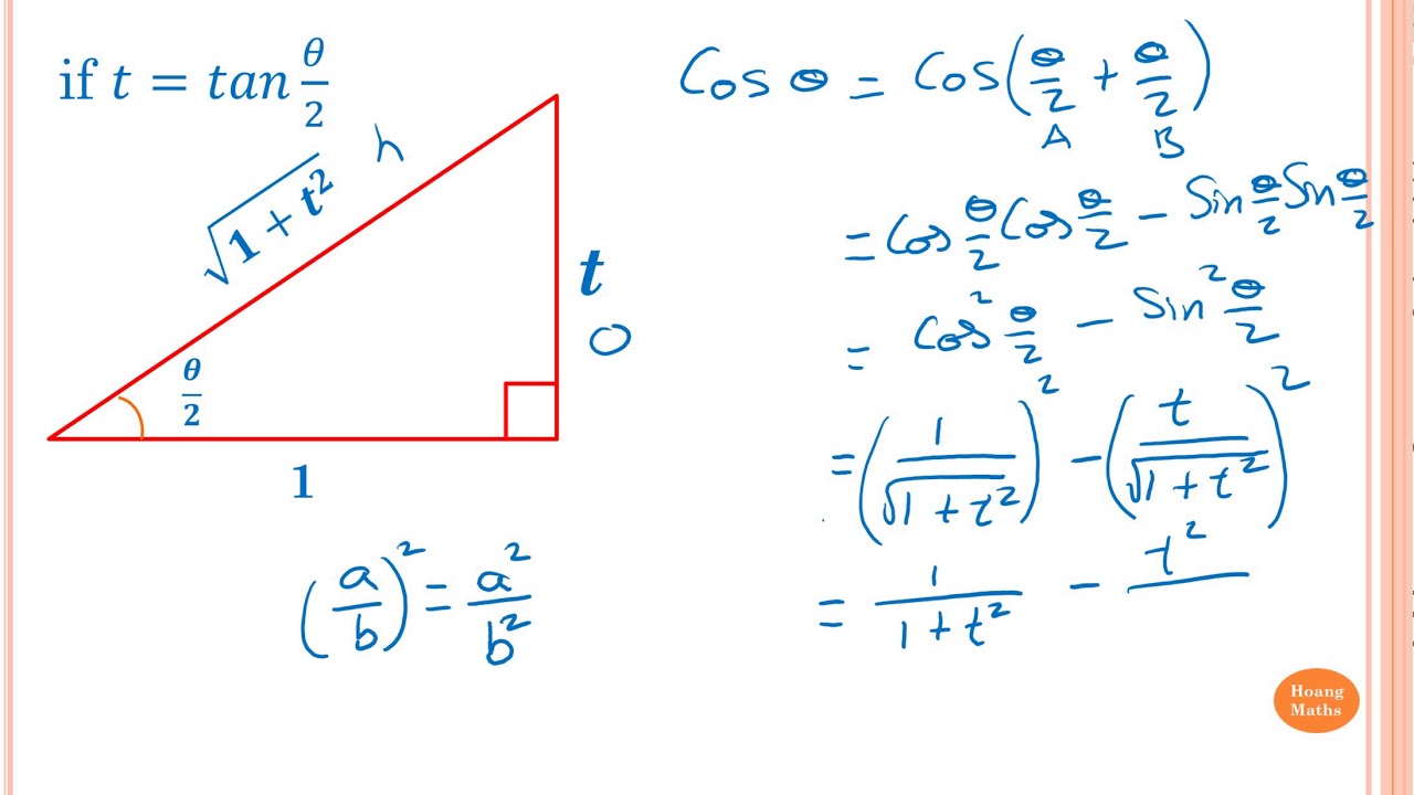 The t Formulae part 1