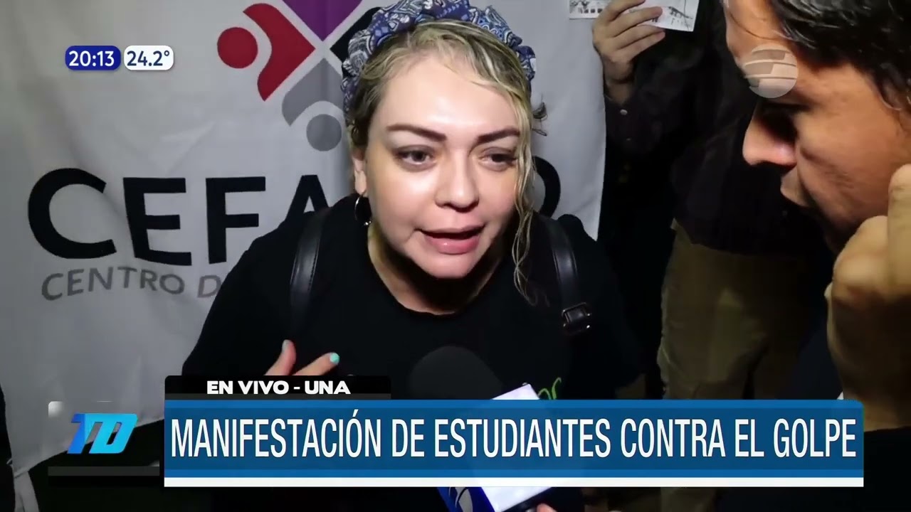 Estudiantes de la UNA se manifiestan contra el golpe parlamentario