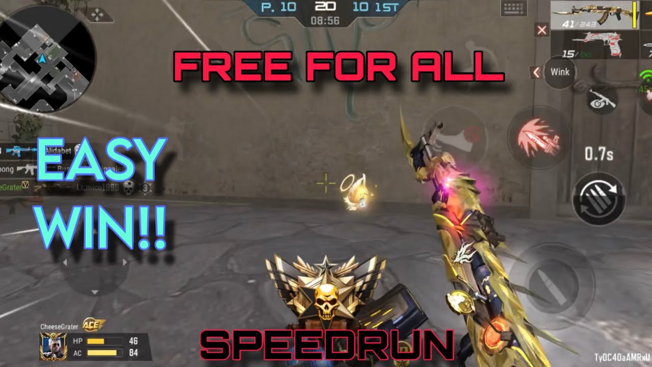 FREE FOR ALL SPEEDRUN WIN🔥, AK-47 IRON BEAST DUSK | CROSSFIRE LEGENDS | #vip 