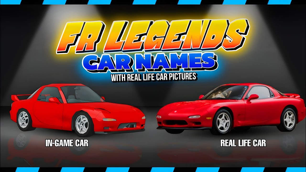 FR Legends All Car Names with Real-Life Car Pictures | Comparing In-Game Cars to Real Cars!