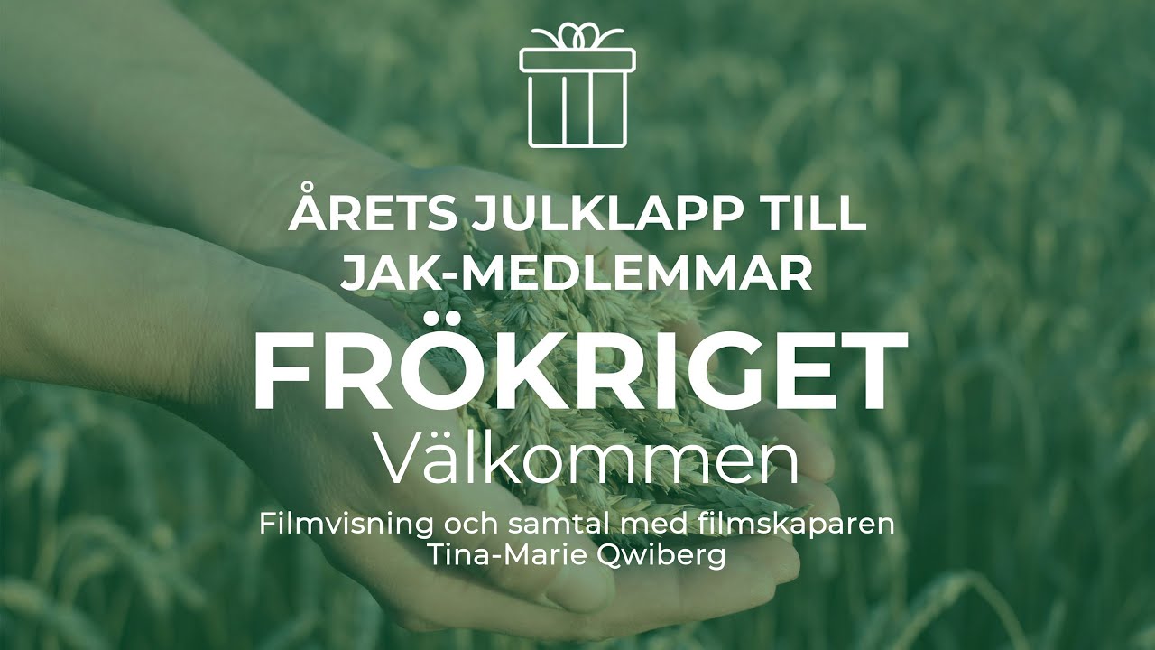 Kriget om fröerna – samtal med Tina-Marie Qwiberg – medlemsträff med JAK 6 januari 2026