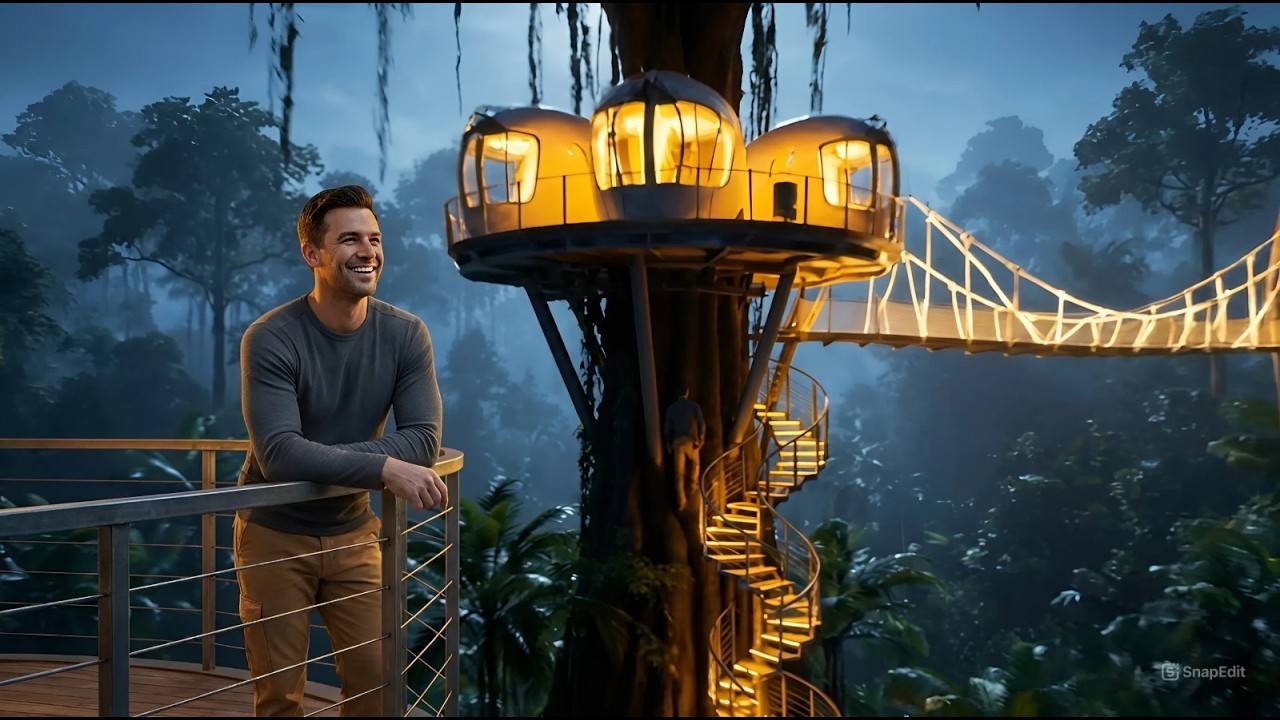 I Built a Cozy, High-Tech Treehouse Inside a Giant Ancient Tree (ASMR)