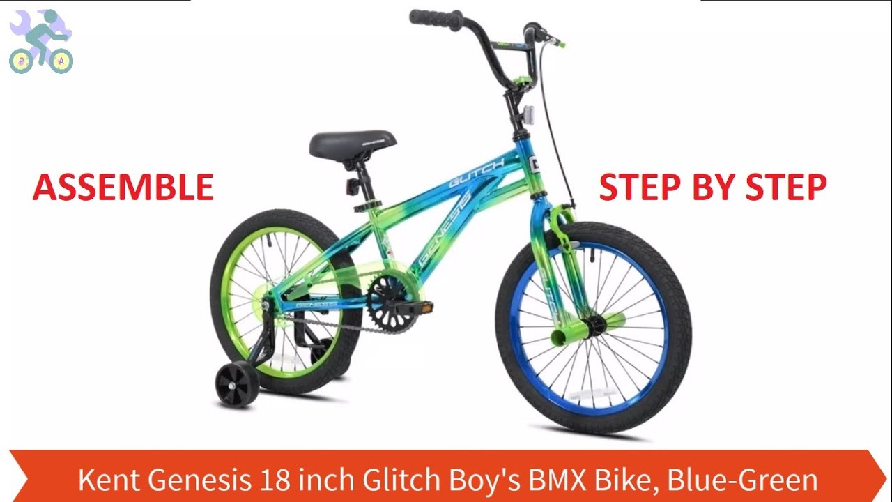 How To Assemble Kent Genesis 18 inch Glitch Boy's BMX Bike, Blue Green
