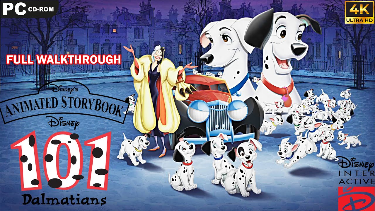 Disney's 101 Dalmations : Animated Storybook [PC]  -  Full Walkthrough - 4k UHD - No commentary