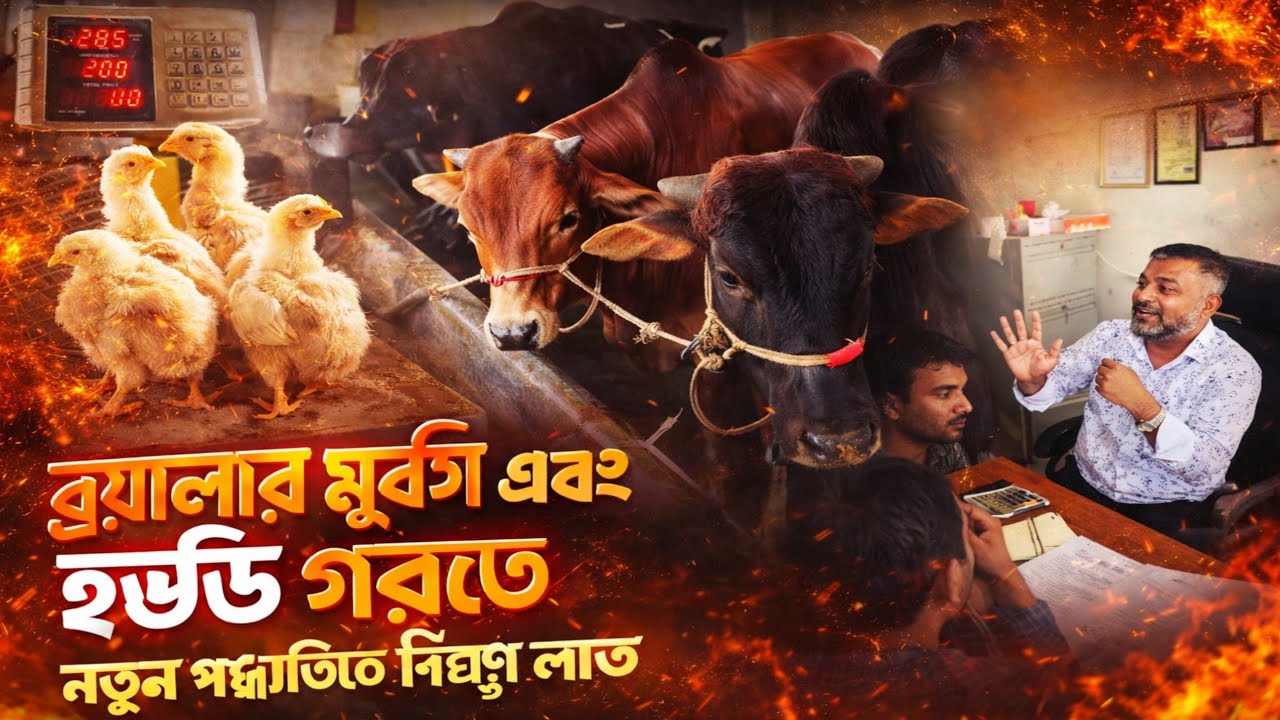 🔥 ব্রয়লার মুরগী 🐔 + হাড্ডি গরু 🐄নতুন পদ্ধতিতে এখন দ্বিগুণ লাভের যুগ! 💰💰