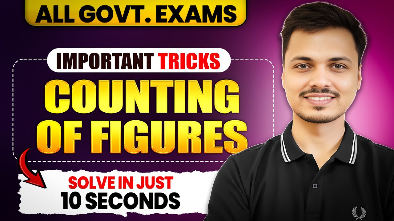 Counting of Figures 🔥 Fastest Trick | Triangles, Squares, Rectangles, Parallelogram