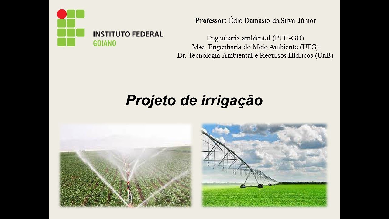 Projeto de irrigação