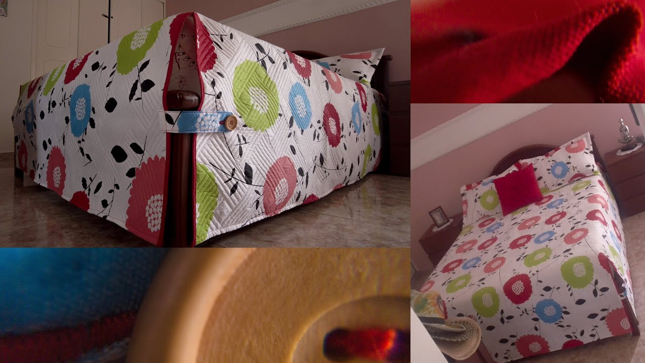 Cómo hacer un CUBRECAMA Y SU FUNDA de ALMOHADA/Con máquina familiar i/IDEA DE NEGOCIO