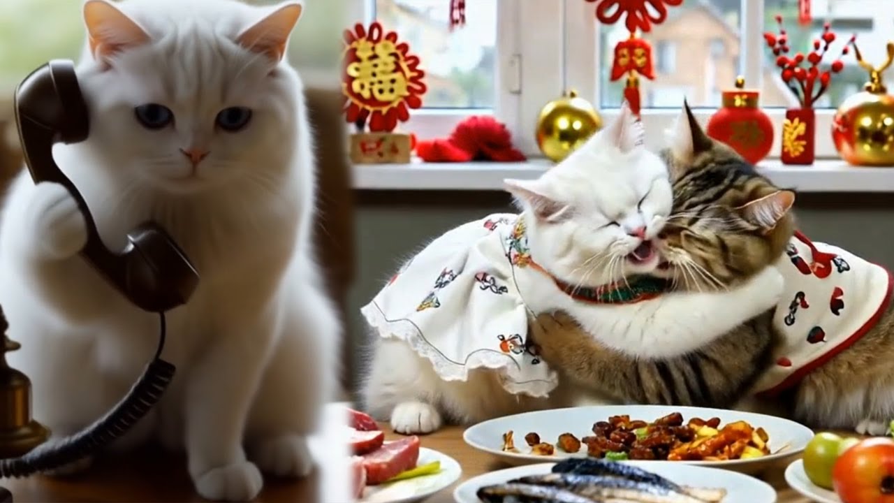 Cat got a  new year surprised from her Grandma. #cat #cute #catvideos