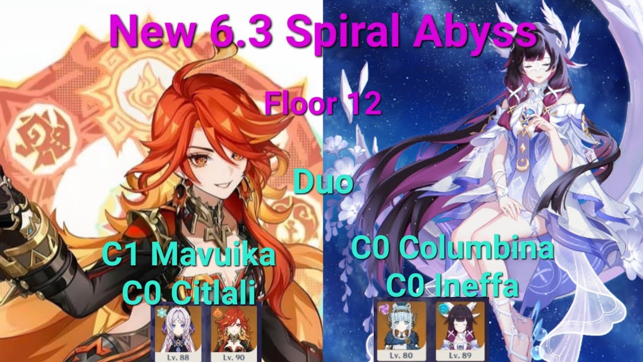 New 6.3 Spiral Abyss | Floor 12 | Ft. Duo C1 Mavuika & C0 Columbina [Genshin Impact]