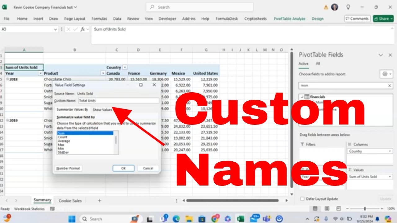 How to Change Field Value Names in Pivot Table With Ease! #msexcel #tutorial #hwoto