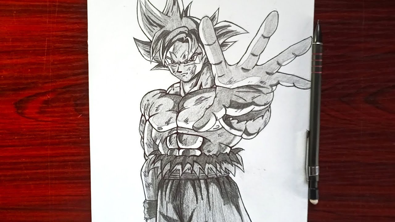 How to Draw Goku ultra instinct [full body] easy step by step Drawing tutorial