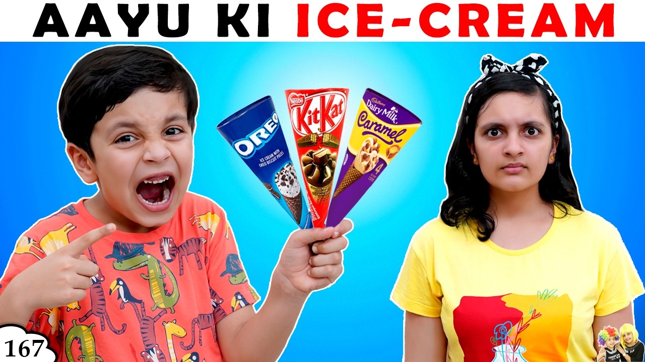 AAYU KI ICE CREAM | Moral Story for kids | Funny Hindi Stories | Ep 167 Aayu and Pihu Show