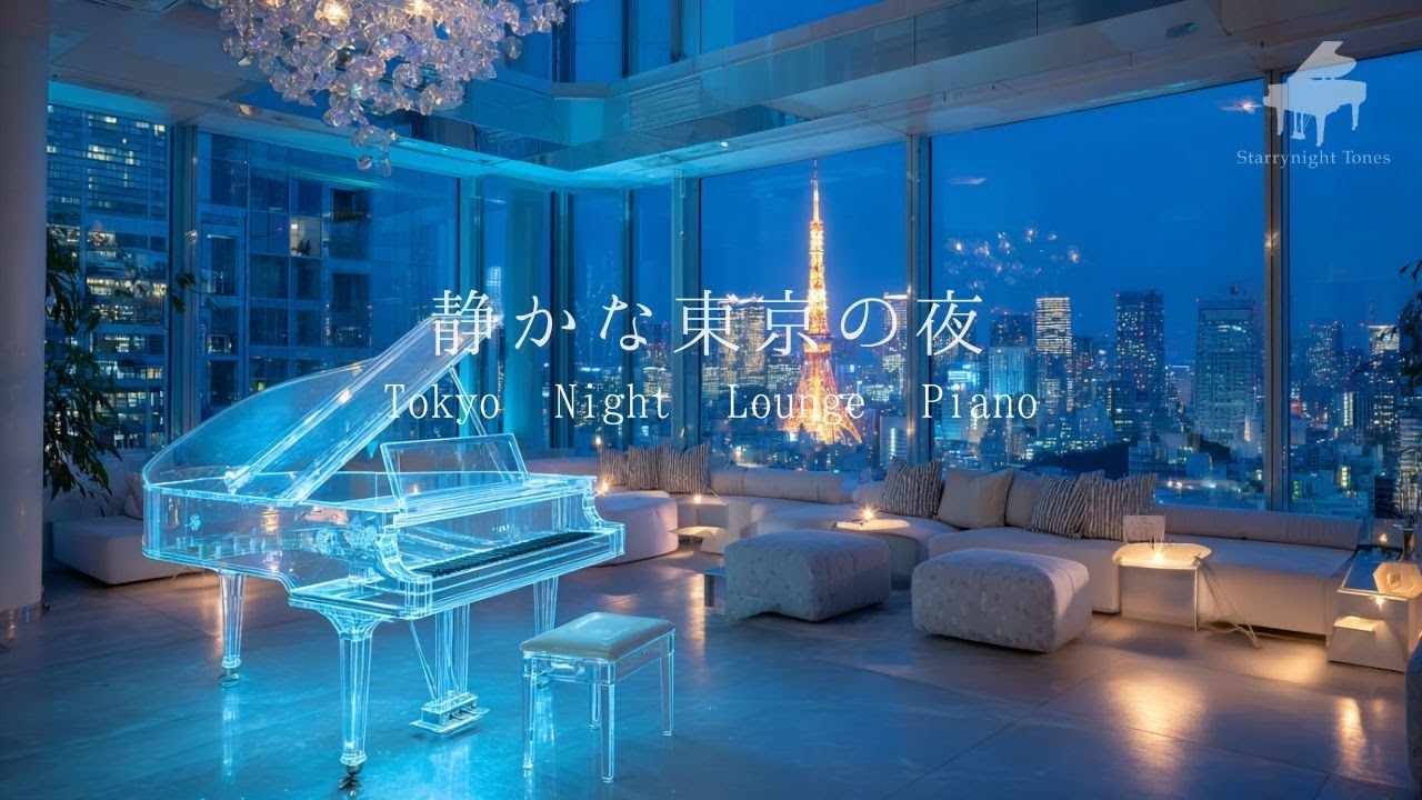 【ピアノBGMライブ】静かな東京の夜｜穏やかで心地よいピアノBGM｜Tokyo Night Lounge Piano