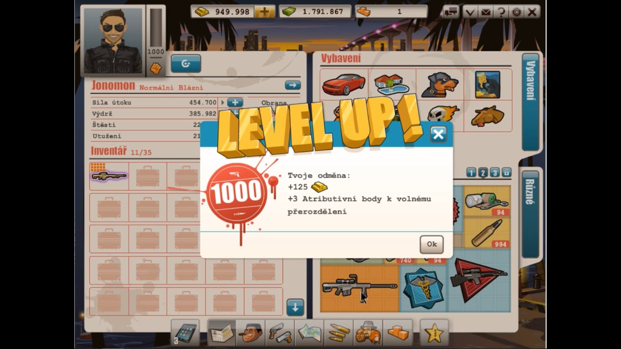 Goodgame Gangster - Level 1000 + Jah Bandulu (CZ1)