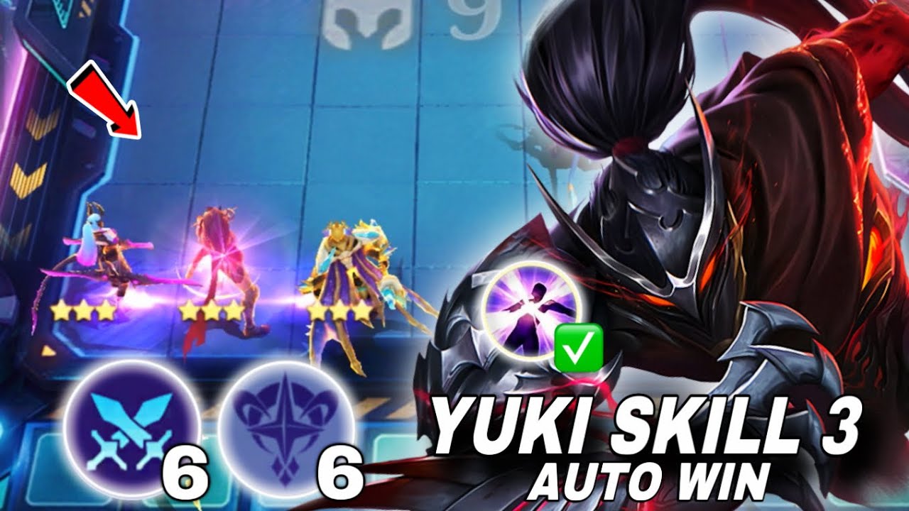 YUKI SKILL 3 WITH 3 STAR HAYABUSA 6 ASTRO POWER + 6 SWORDSMAN BEST SYNERGY IN MAGIC CHESS 2024