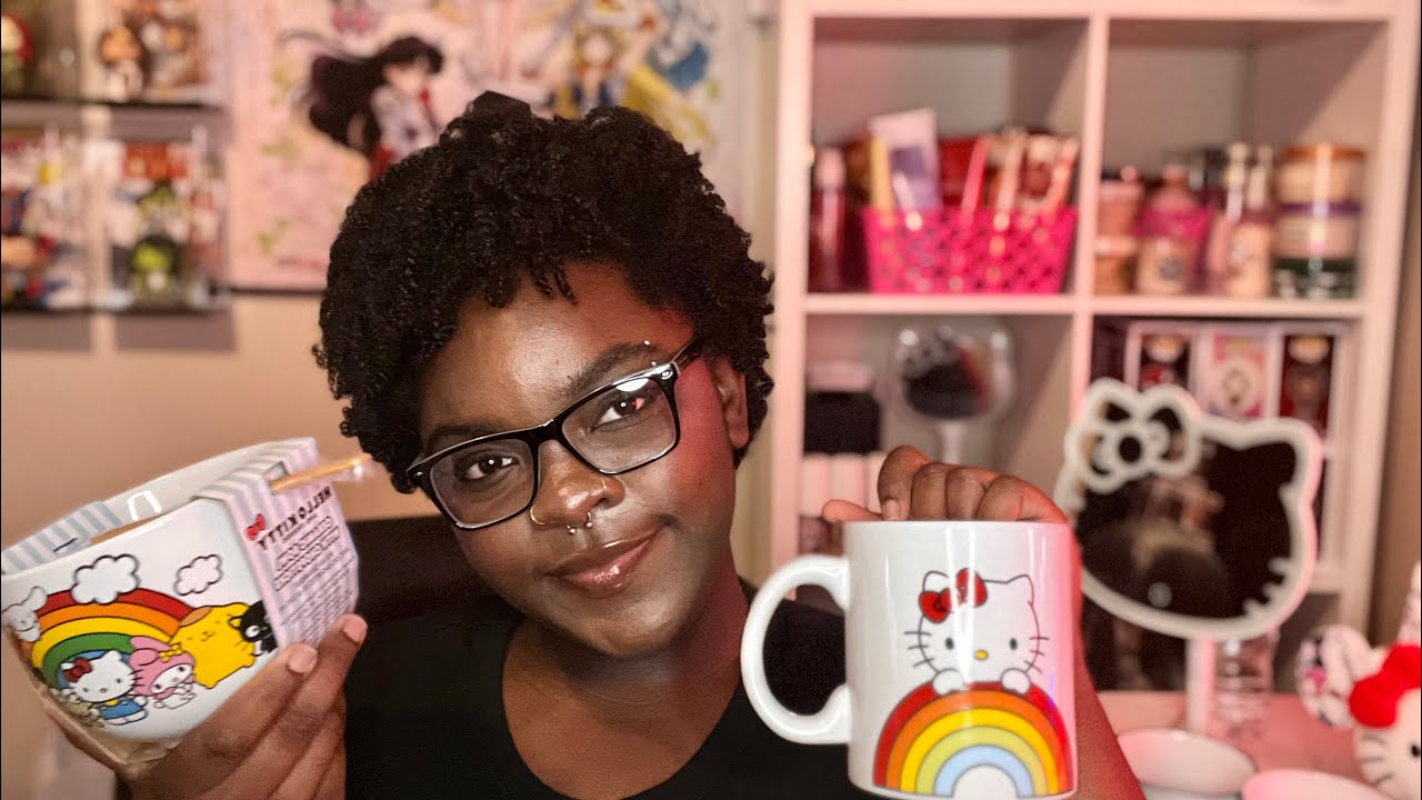 ASMR Hello Kitty Ramen Bowls & Mugs Haul