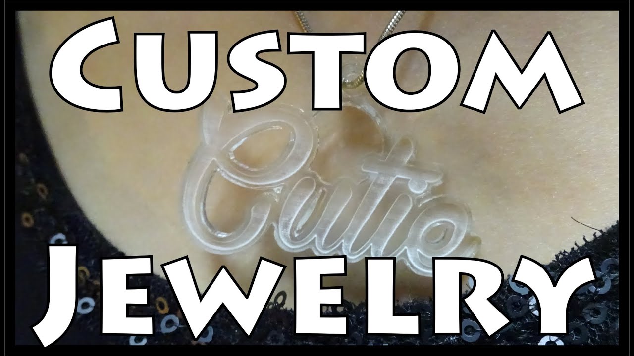 Custom Laser Engraved & Cut Clear Acrylic Jewelry
