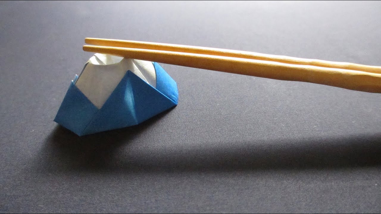 【オリジナル】折り紙で箸置き~富士山~[Tutorial ORIGAMI] Mt. Fuji UNESCO World Heritage